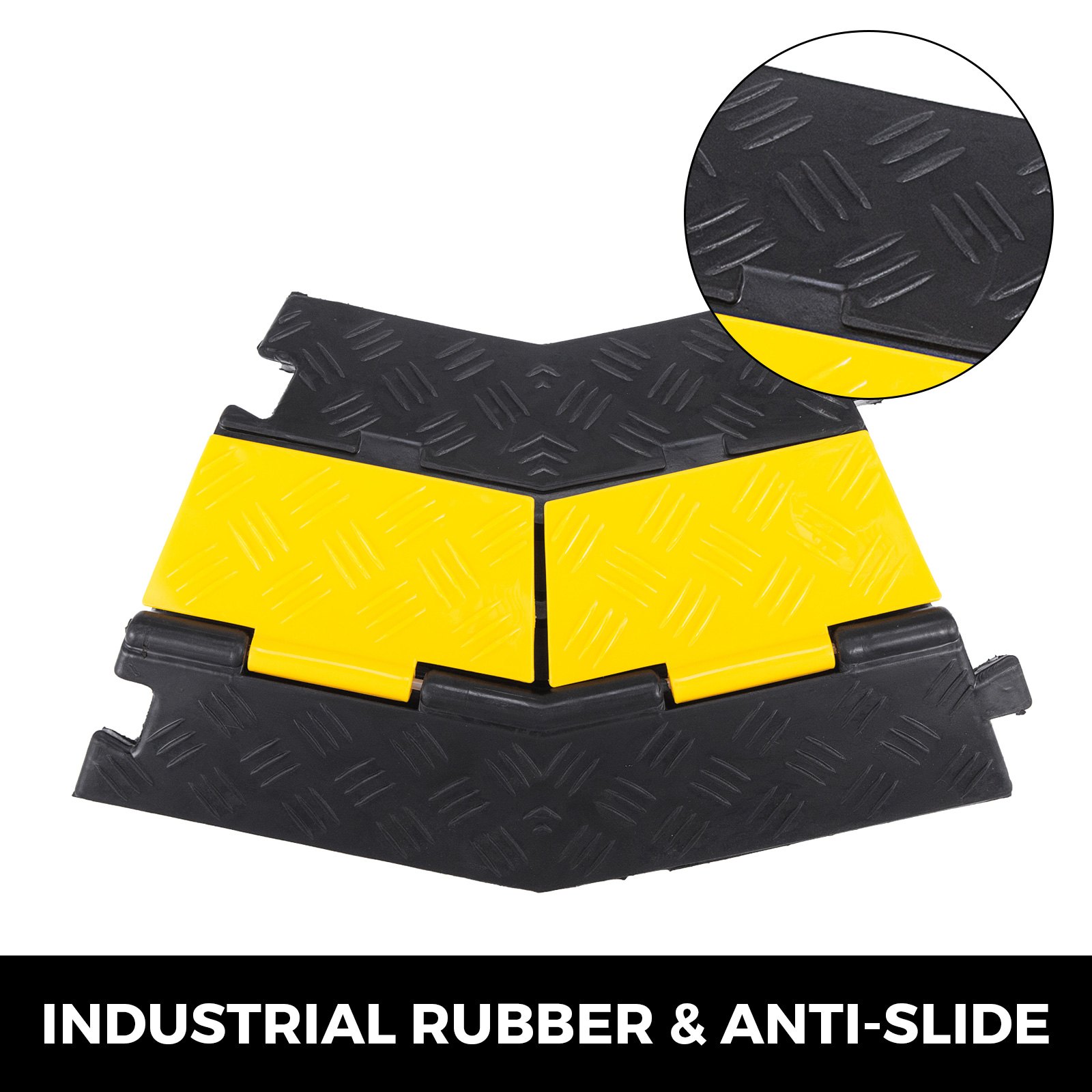 4 X Passacavo A Pavimento 2 Slot Rampa Ad Angolo Sinistro Di 45° Capacità 2t