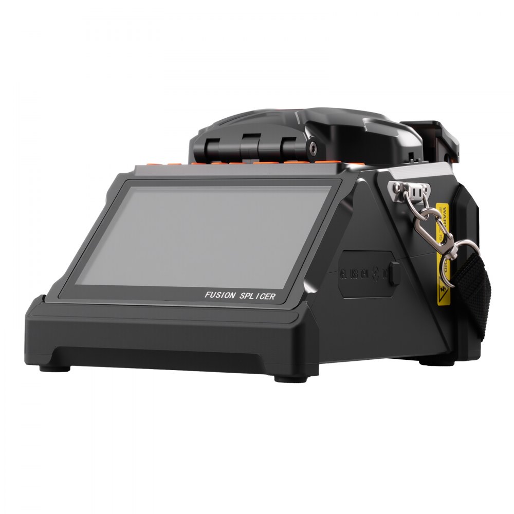 VEVOR Fiber Fusion Splicer 6 Motors, Core & Clad Alignment Fibers Optic Splicer with 6s Fast Splicing and 13s Heating, 5" LCD Screen, 3 in 1 Fiber Holder, 7800mAh Battery for SM MM DS NZDS Fibers