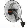 VEVOR Ventilatore da parete, 18 pollici, 3 velocità max. Ventilatore da parete industriale oscillante da 4.000 CFM, commerciale o residenziale per magazzino, serra, officina, patio, cantina, nero, certificato ETL