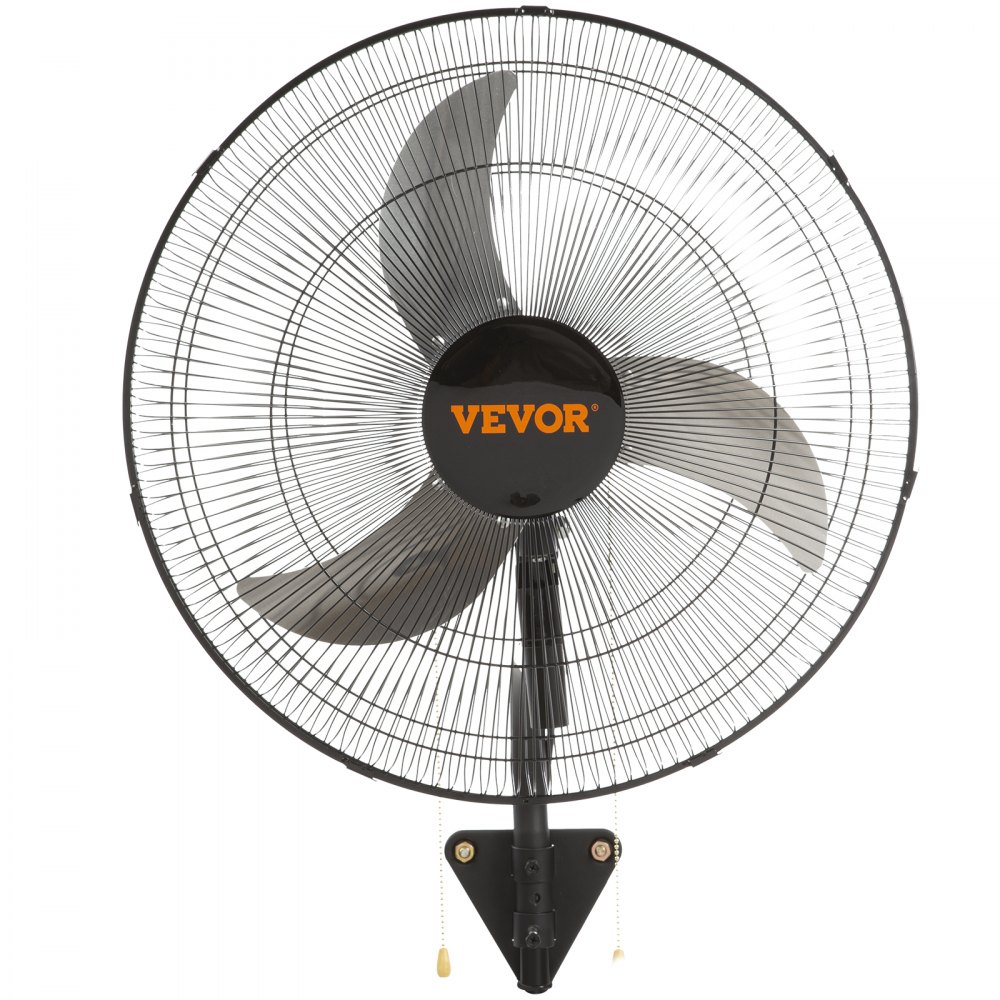 VEVOR Ventilatore da parete, 20 pollici, 3 velocità ad alta velocità max. Ventilatore da parete industriale oscillante da 4.650 CFM, commerciale o residenziale per magazzino, serra, officina, patio, cantina, nero, elencato ETL