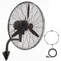 VEVOR ventilatore da parete, 24 pollici, 3 velocità ad alta velocità max. 7000 CFM, Ventilatore da parete industriale oscillante impermeabile, commerciale o residenziale per magazzino, serra, officina, Nero, ETL elencato