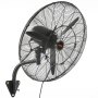 VEVOR ventilatore da parete, 24 pollici, 3 velocità ad alta velocità max. 7000 CFM, Ventilatore da parete industriale oscillante impermeabile, commerciale o residenziale per magazzino, serra, officina, Nero, ETL elencato