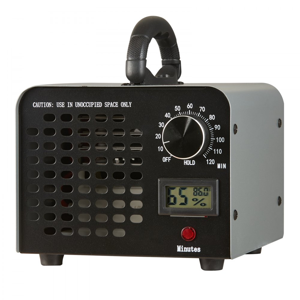 VEVOR Generatore di Ozono Purificatore d'Aria 36000 mg/h Generatore Ozono per Sanificare Aria Commerciale Industriale 115W Grande Capacità 0-120 Min. Timer Regolabile, Generatore Ozono Uso Commerciale