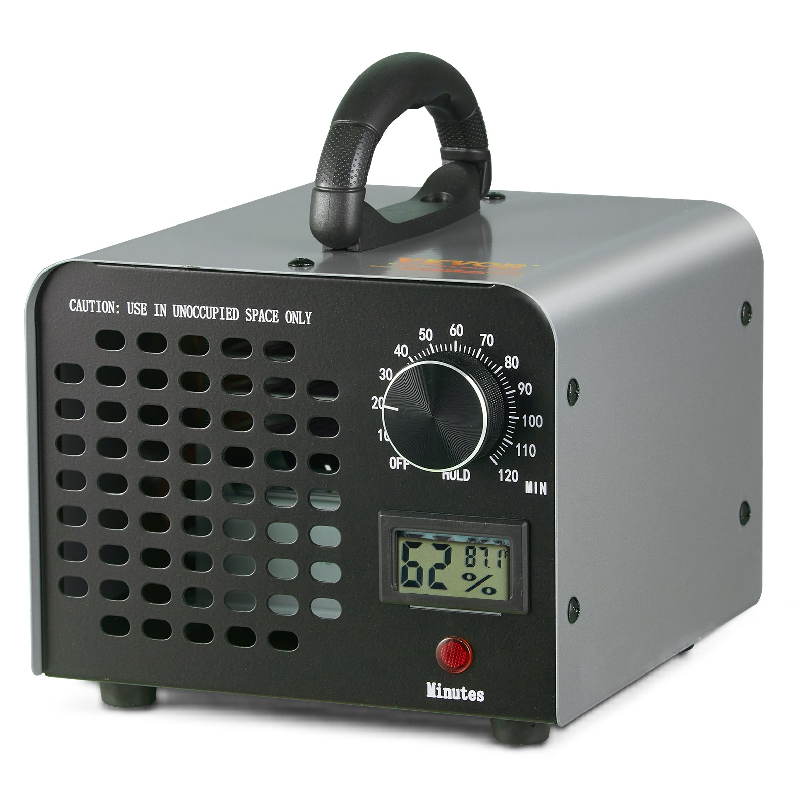 VEVOR Generatore di Ozono Purificatore d'Aria 36000 mg/h Generatore Ozono per Sanificare Aria Commerciale Industriale 115W Grande Capacità 0-120 Min. Timer Regolabile, Generatore Ozono Uso Commerciale