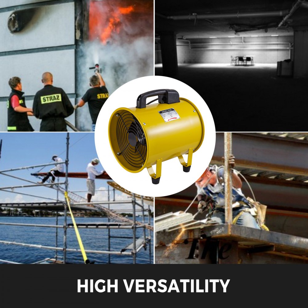 Ventilatore Industriale 320w 25cm/10" Ventola Portatile 1900/2800 Giri/min