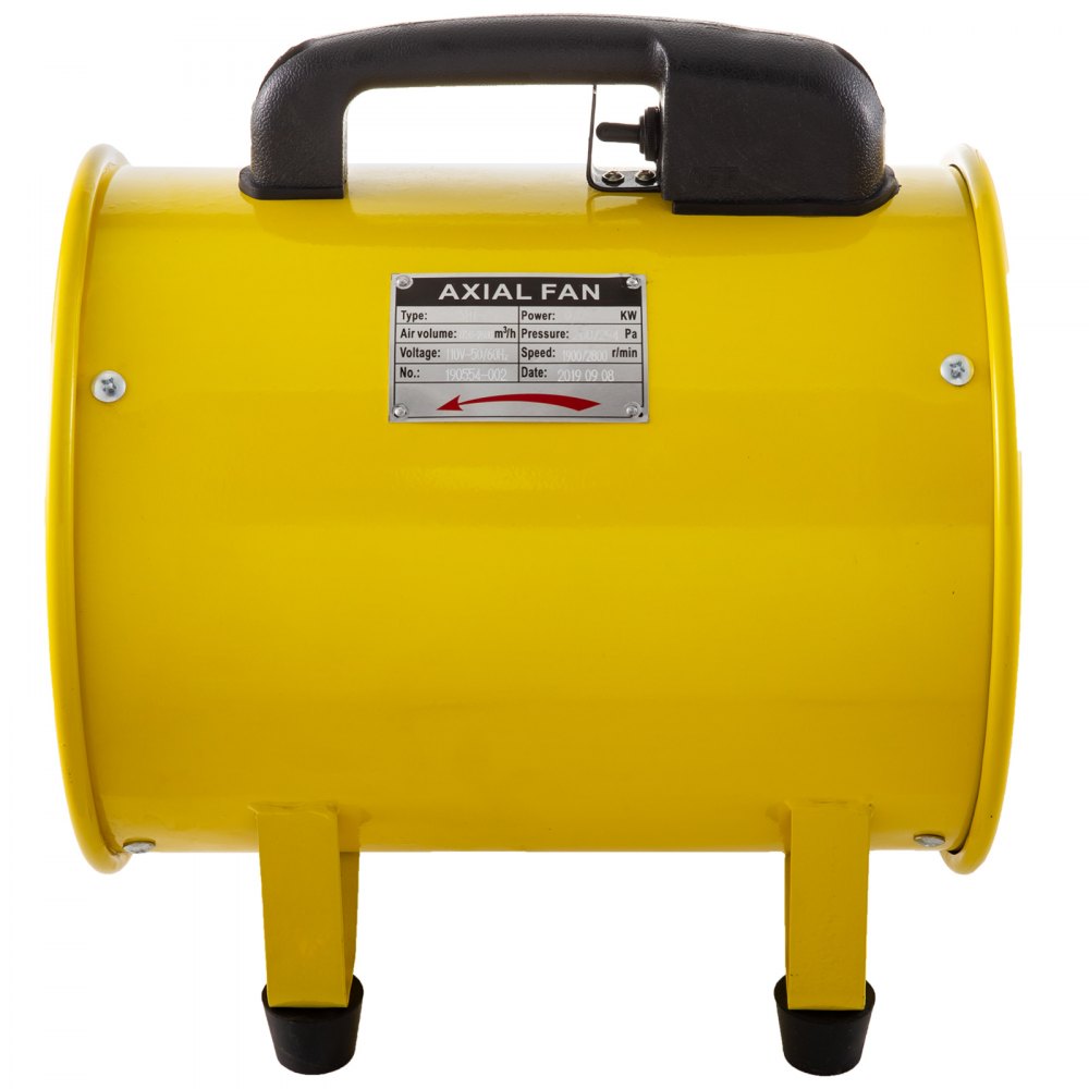 Ventilatore Industriale 320w 25cm/10" Ventola Portatile 1900/2800 Giri/min