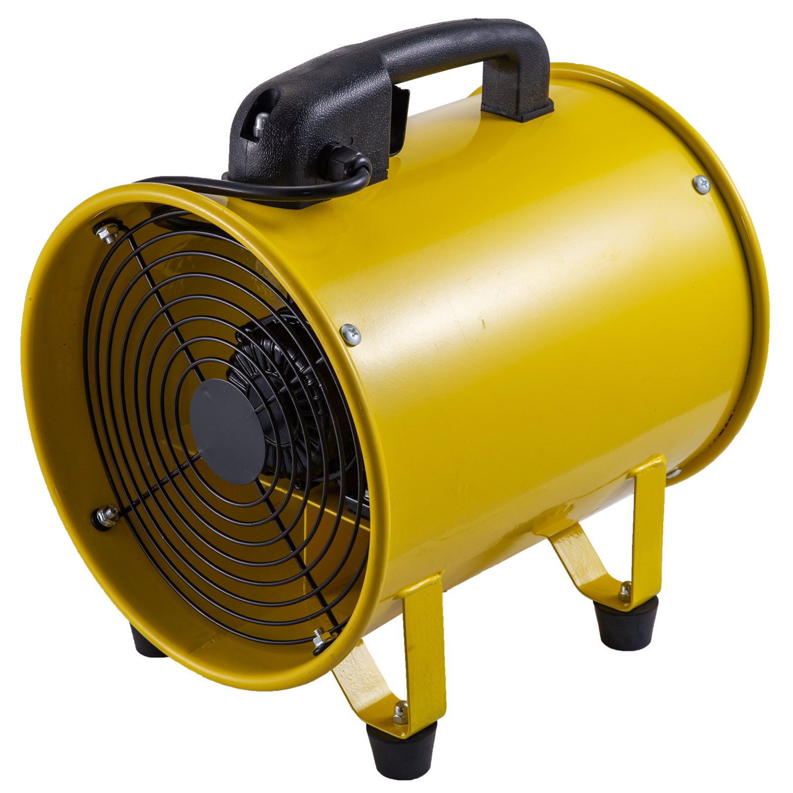 VEVOR Ventilatore Industriale 320W 25cm 10Pollici Ventilatore Portatile 1750-2800M3 Ogni Ora Ventilatore Industriale Portatile 1900Rpm 2800Rpm con Tubo Flessibile da 10 Metri