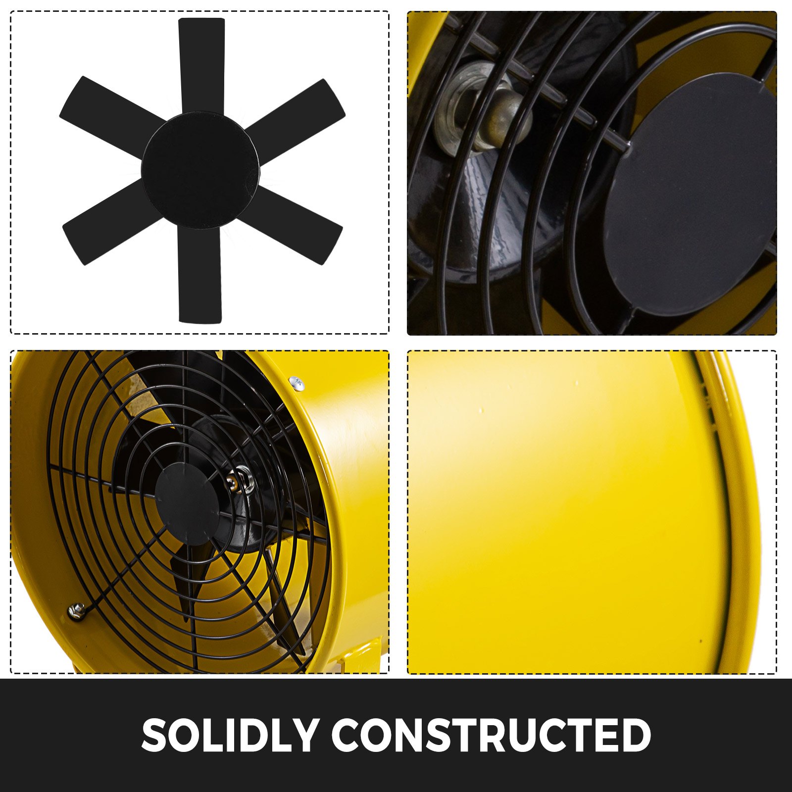 Ventilatore Industriale Estrattore 16" 1900/2800 Giri/min + Tubo Flessibile 10m