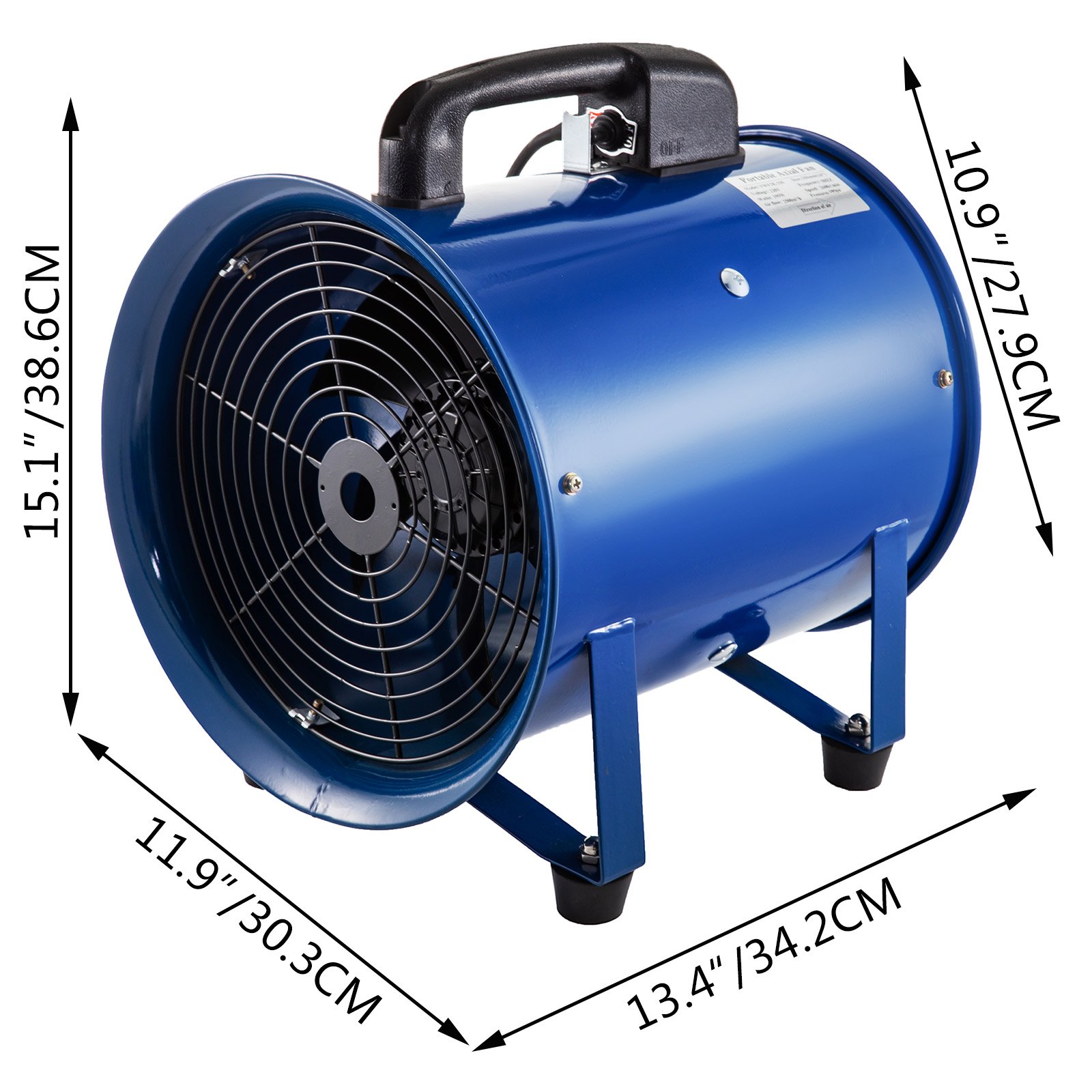 Ventola Ventilatore Industriale φ250mm 190w 2600r/min Soffiatore Centrifugo