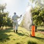 VEVORS Spruzzatore di Calcestruzzo Industriale Grande Capacità da 17 Litri, Spruzzatore per Calcestruzzo in Acciaio Inossidabile con Maniglia Ergonomica e Carrello Rimovibile, Tubo da 1,2 m e 3 m