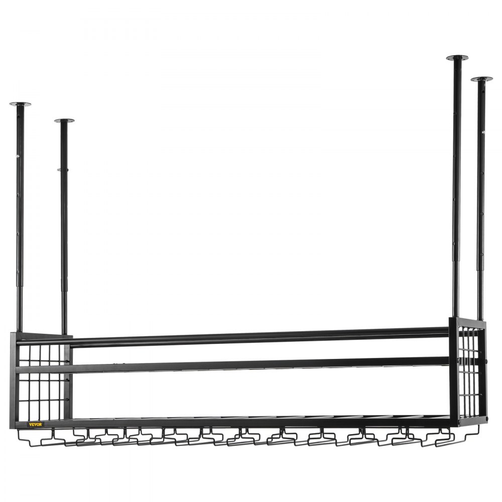 VEVOR Portabottiglie da bar a soffitto Portabottiglie da vino in vetro 46,9x11,8 pollici Nero