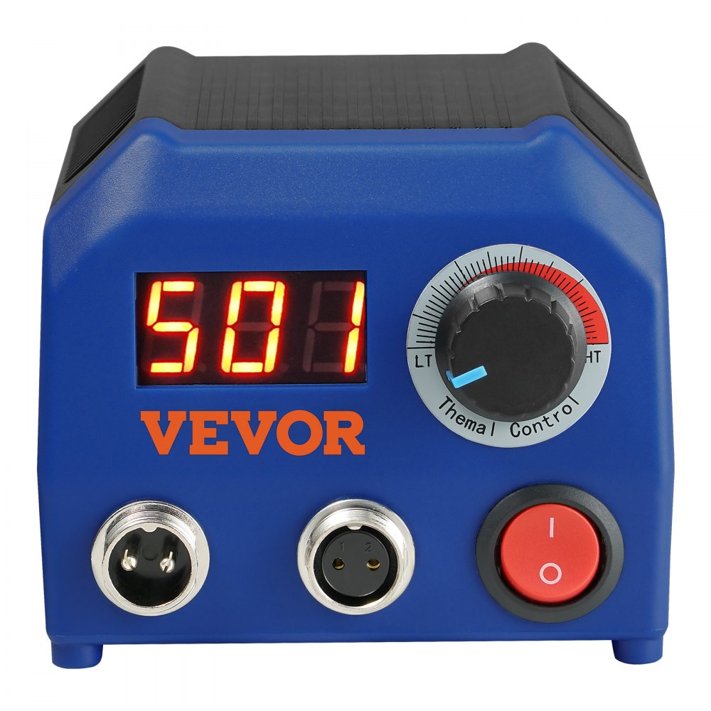VEVOR Kit Pirografia per Legno Temperatura Regolabile 250~700°C con Display Bruciatore per Legno con 5 Punte Solide, Set di Strumenti Pirografo per Legno con Penna 2 Saldatori 2 Porte 23 Punte Filo