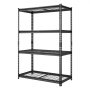 VEVOR Storage Shelves, 4-Tier 1088.6 kg Garage Shelving 102 x 51 x 152 cm, for Garage, Basement, Warehouse, Kitchen, Heavy-Duty Metal Stable Construction, Adjustable Wire Racks, with Gloves, Black
