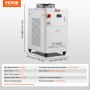 VEVOR Refrigeratore d'acqua industriale, CW-6000, sistema di raffreddamento 1500 W con compressore, capacità del serbatoio dell'acqua da 15 litri, portata di 65L/min, per macchina incisione laser
