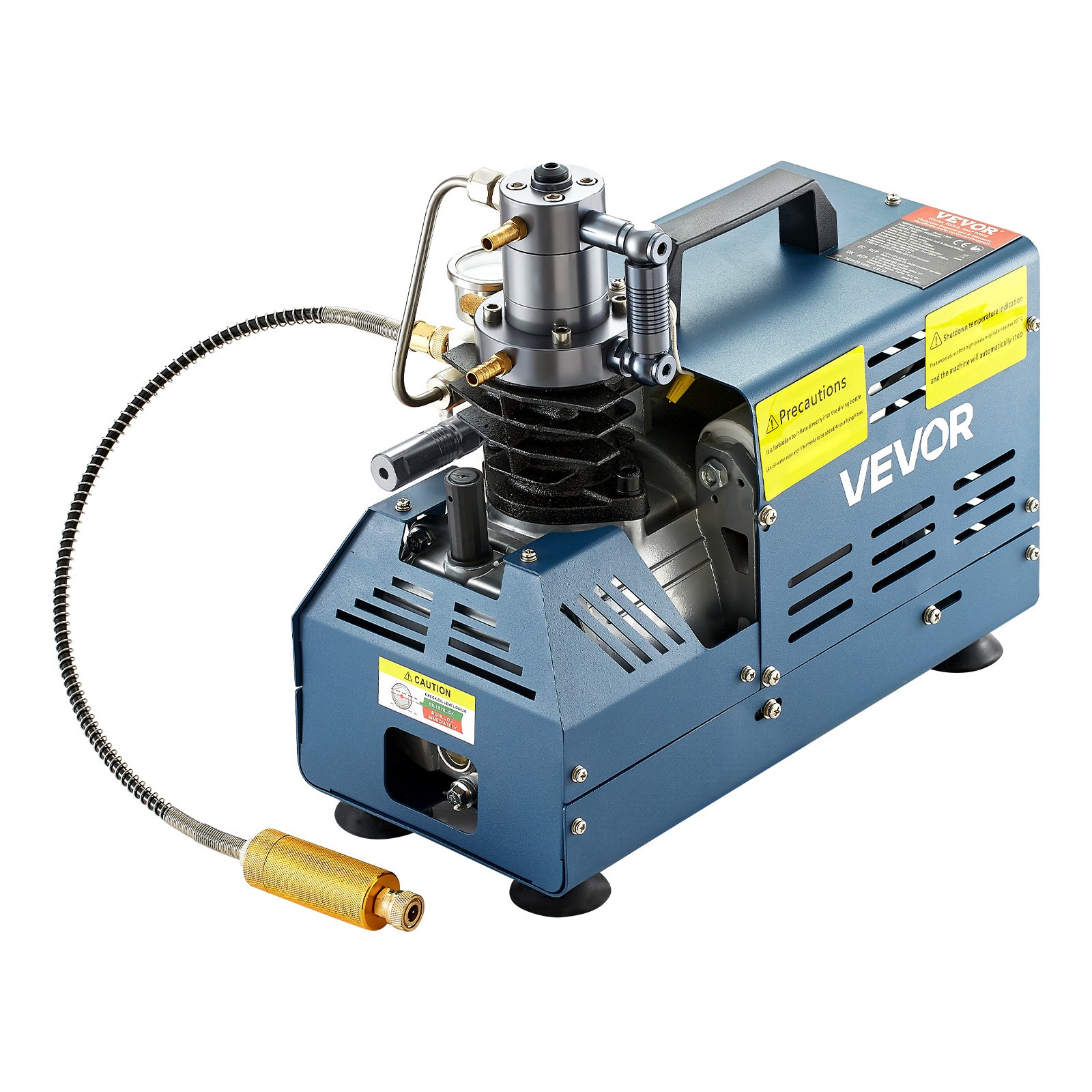 VEVOR Compressore Elettrico ad Alta Pressione 1800W Pompa ad Aria Compressa 4500 PSI 30 MPA, Compressore per Carabine Bombole Subacquee, Bombole di Paintball Arresto Automatico