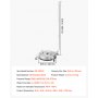 VEVOR Pulitore per Superfici 41,9 cm con Ruote per Sottoscocca e Pavimenti, Puliscisuperfici ad Alta Pressione in Acciaio Inox, Max 4000 PSI, Attacco da 1/4 pollici, con Lancia di Prolunga per Cemento