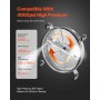 VEVOR Idropulitrice per Superfici 4 Ruote 275,8 Bar Max 465 mm 2 Lance Estese