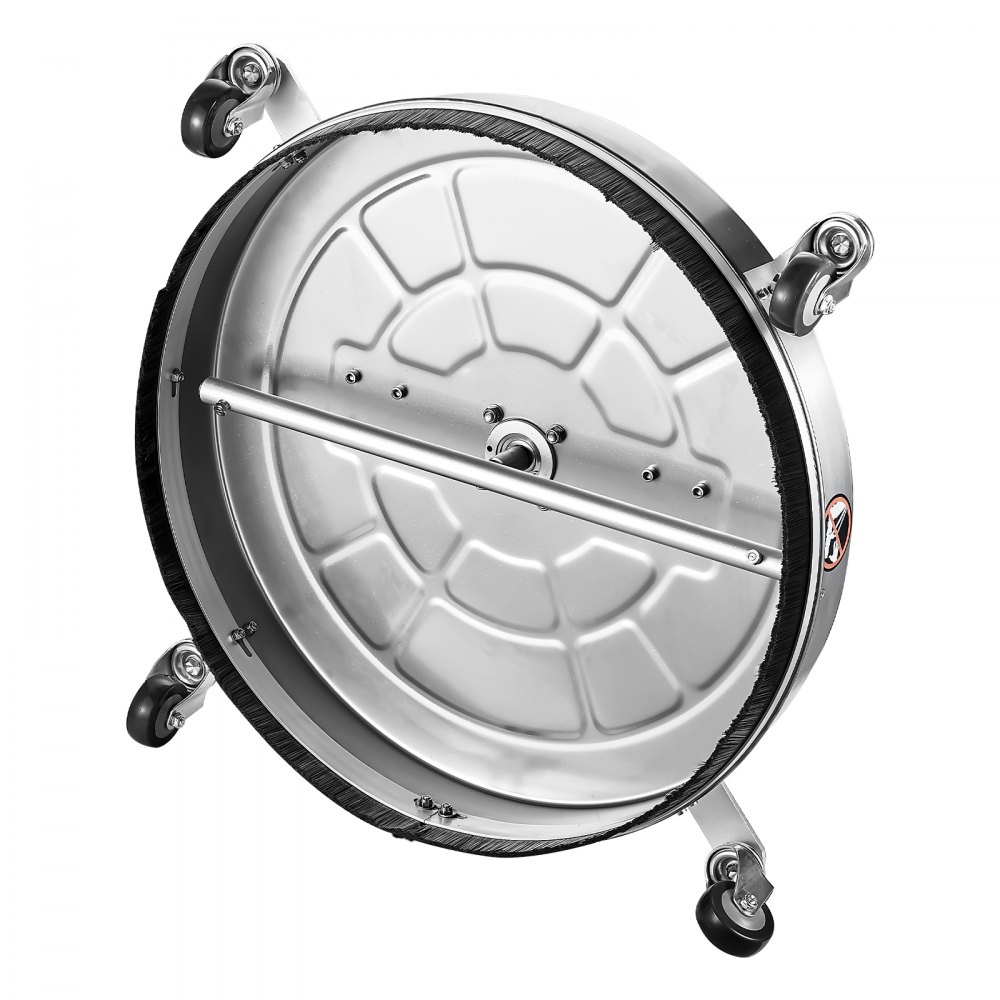 VEVOR Idropulitrice per Superfici in Acciaio Inossidabile con 4 Ruote, 275,8 bar Max, Connettore Rapido da 3/8, 2 Ugelli di Spruzzo, Doppia Impugnatura, per Cemento, Patio, Marciapiede 612 mm