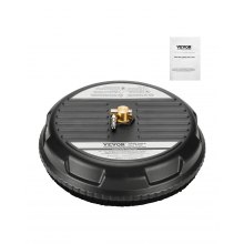 VEVOR Idropulitrice per Superfici in Acciaio Inossidabile con 4 Ruote, 206,8 bar Max, Connettore Rapido 1/4, 2 Ugelli di Spruzzo, Doppia Impugnatura, per Cemento, Patio, Marciapiede 385 mm