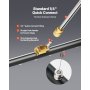 VEVOR Pulitore per Idropulitrice per Superfici in Acciaio Inox, 275,8 bar Max, Meccanismo di Regolazione dell'Angolazione, 4 Ugelli di Spruzzo, 2 Lance Estese per Vialetto, Patio 415 mm