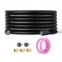 VEVOR Tubo per Idropulitrice 15,2m di Ricambio, Tubo Filettatura in Ottone Alta Compatibilità, Tubo Flessibile 6,4mm Connettore Filettato M22-14mm Raggio Curvatura 19,1mm 248,21bar ad Alta Pressione
