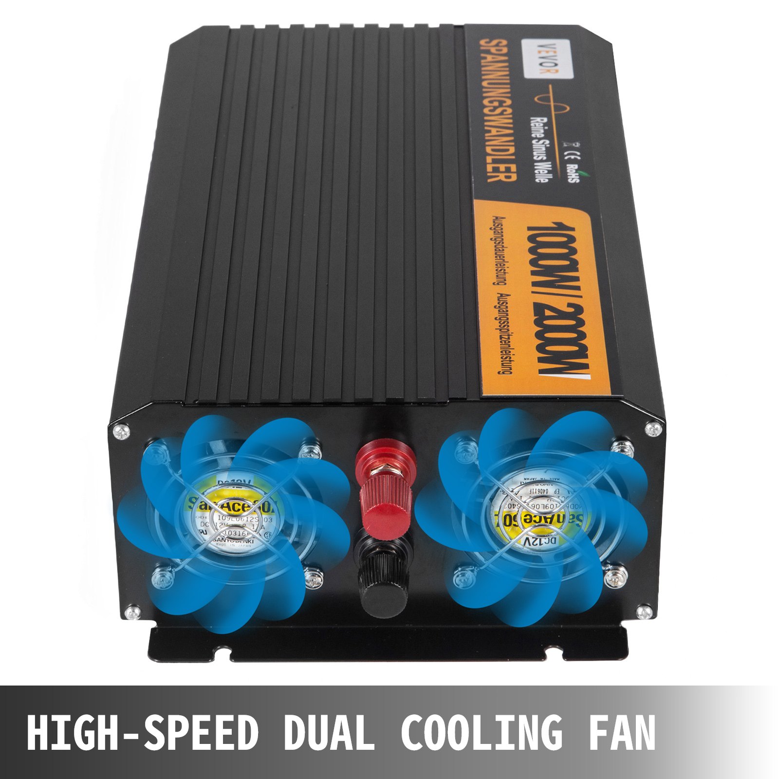 Inverter Onda Sinusoidale Pura 1000 W 2000w 12v 220v 230v Convertitore Sortstart