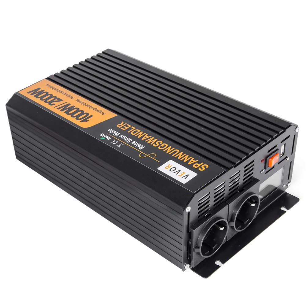 1000w/2000w Power Inverter Dc 12v A Ac 230v Onda Sinusoidale Pura Convertitore