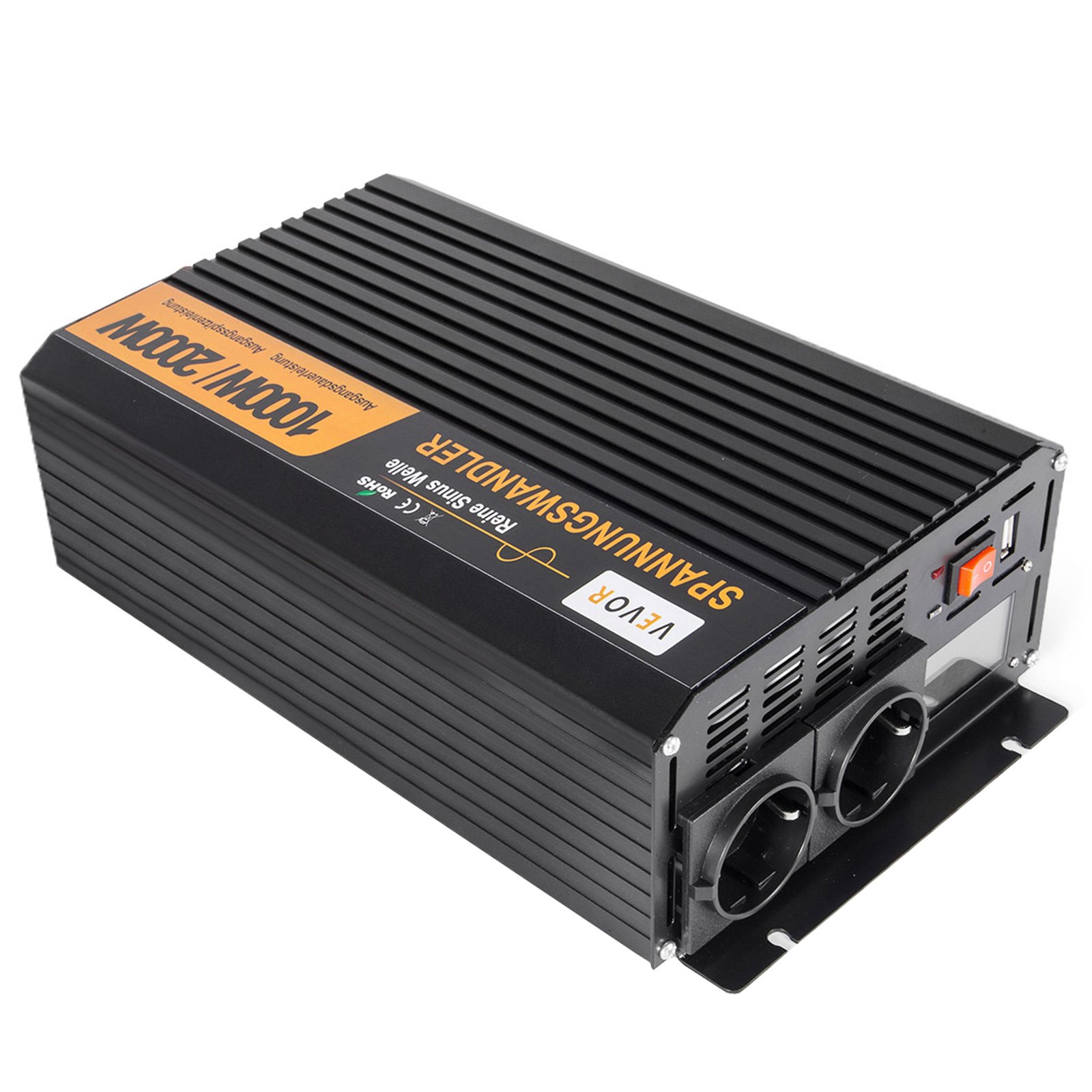 1000w/2000w Power Inverter Dc 12v A Ac 230v Onda Sinusoidale Pura Convertitore
