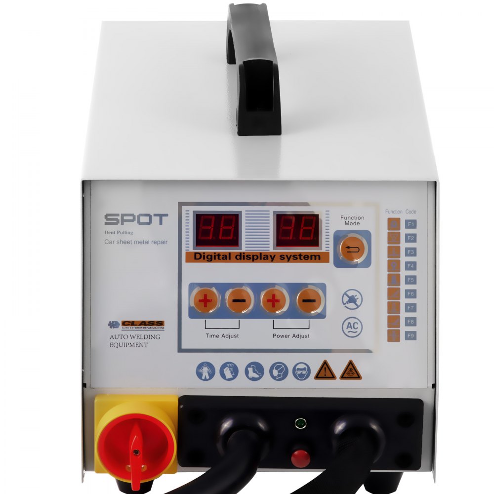 VEVOR Estrattore di Ammaccature per Saldatore a Punti 220 V 50 HZ, 9 Modalità Disponibili per La Modellatura di Ammaccature, La Riparazione di Lamiere, Riparazione per Danni alla Carrozzeria dell'Auto