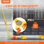VEVOR Pattini a Rotelle per Trasporto di Carichi Pesanti Capacità Carico Max. 3 Tonnellate, Pattini in Acciaio al Carbonio Piattaforma Antiscivolo Rotazione da 360° con Maniglia da Magazzino Officina