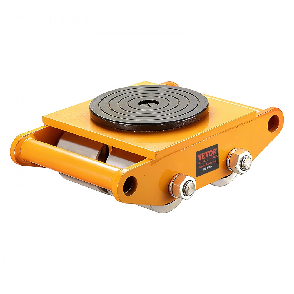 VEVOR 4x Tank Rollers 12T Transport Trolley 280x210x105mm Transport Rollers with 4 Directional Wheels Made of Carbon Steel Industrial Rollers Rollers Ф 135x9mm Swivel Plate Furniture Moving Aid Transport Roller