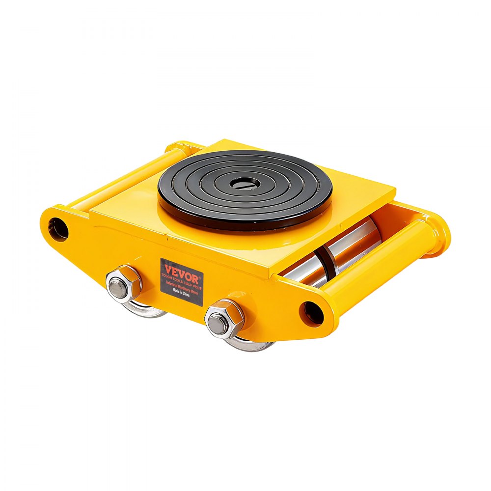 VEVOR 4x Tank Rollers 12T Transport Trolley 280x210x105mm Transport Rollers with 4 Directional Wheels Made of Carbon Steel Industrial Rollers Rollers Ф 135x9mm Swivel Plate Furniture Moving Aid Transport Roller