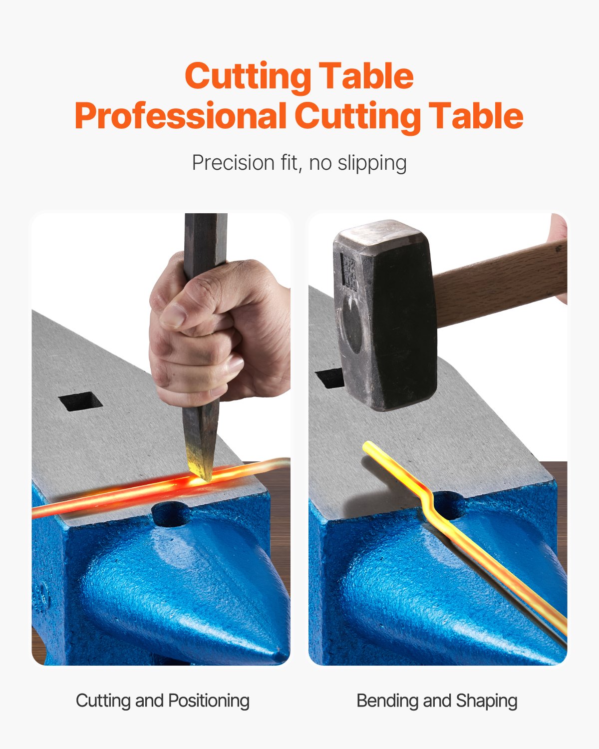 VEVOR Single Horn Anvil 10 kg Steel Anvil, Blacksmithing Tools with Round & Square Hole, Anvil, Robust Blacksmith, Jeweler, Durable & Robust Metalworking Tool