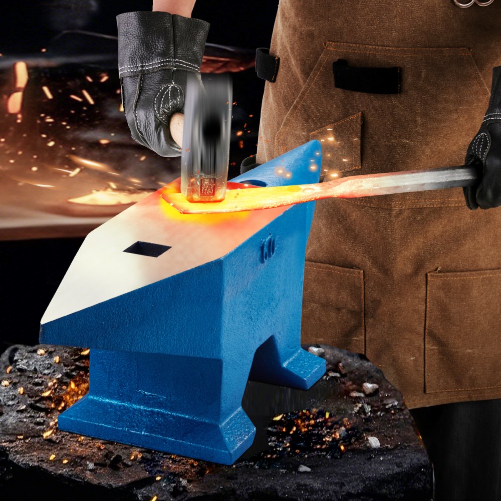 VEVOR 132.3lbs  Incudine Acciaio 60 kg  Incudine in Acciaio Blu Forgiatura Rivettatura Appiattimento Formatura del Metallo Lavorazione dei Metalli Trattamento