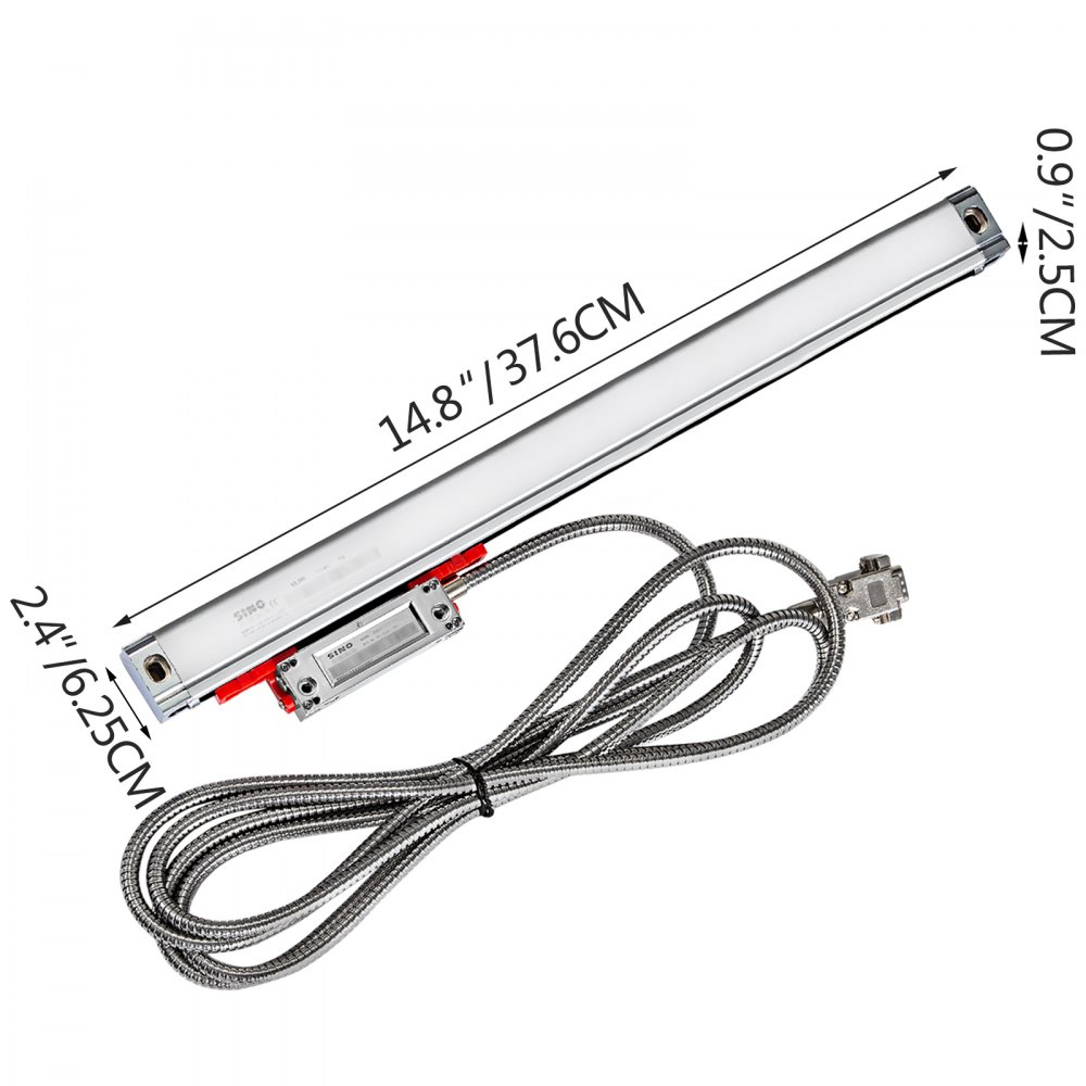 Vevor Scala Lineare Ottica Dro Lettura Lunghezza 270 Mm 5um Fresatrice Tornio