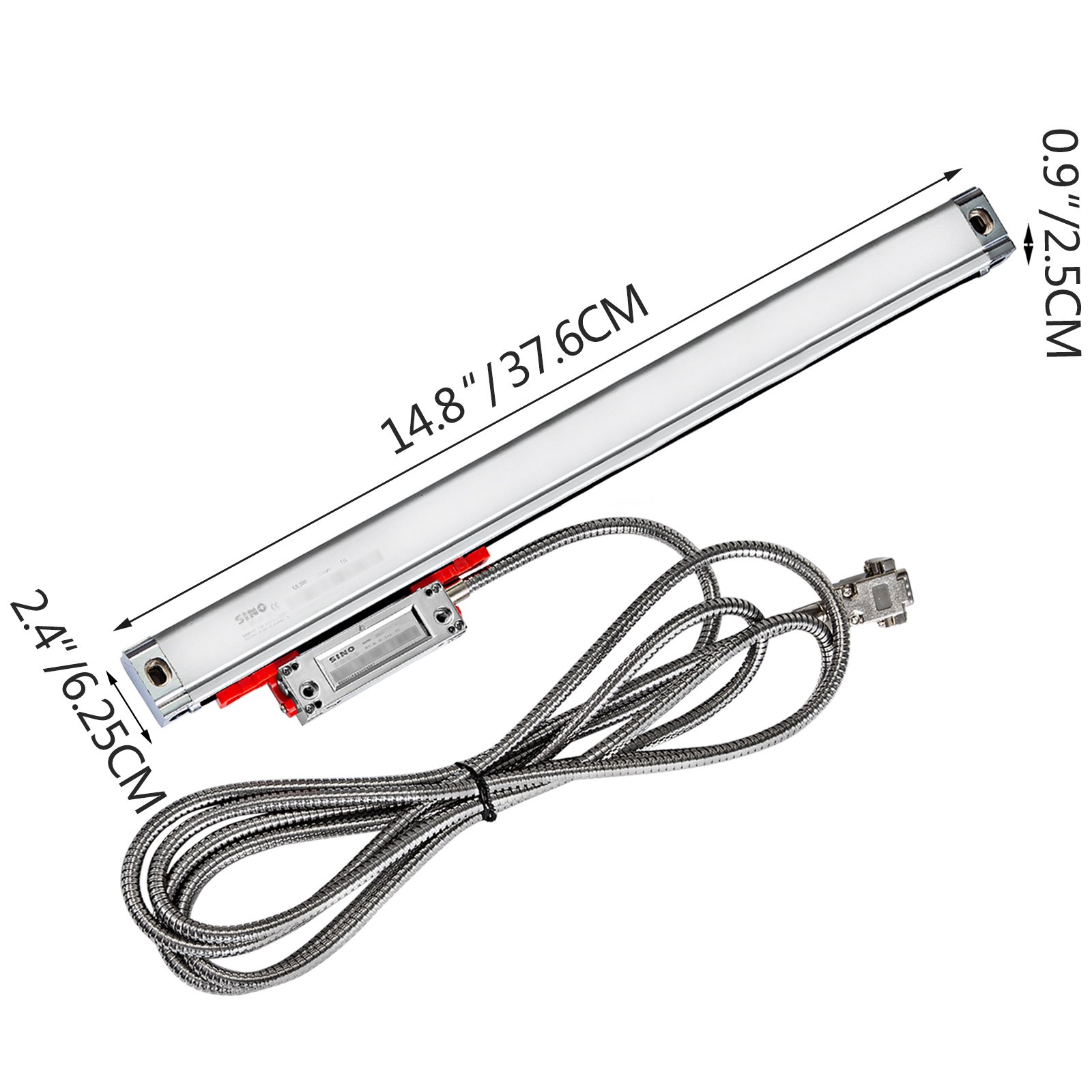 Vevor Scala Lineare Ottica Dro Lettura Lunghezza 270 Mm 5um Fresatrice Tornio