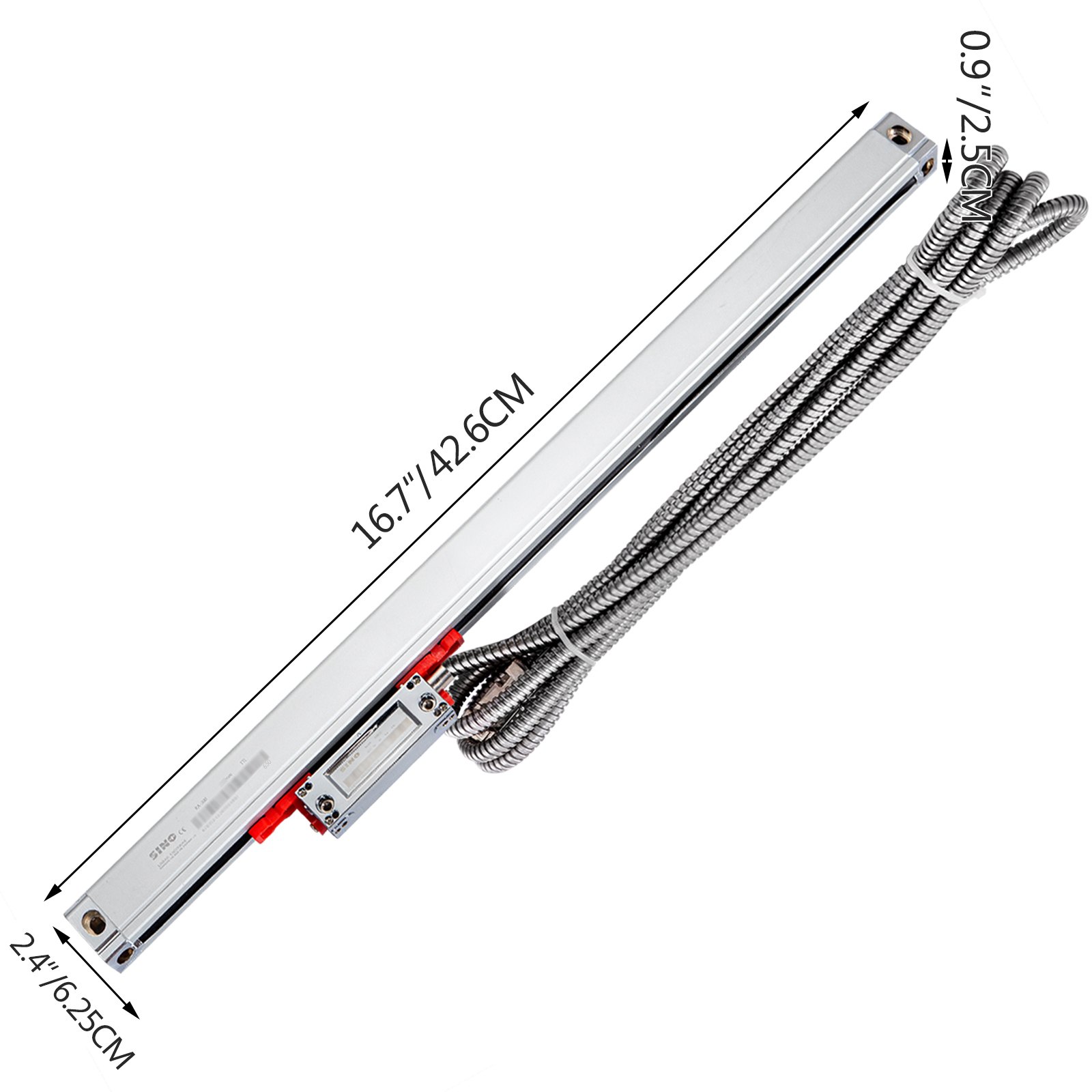 Vevor Scala Lineare Ottica Dro Lettura Lunghezza 320 Mm 5um Fresatrice Tornio