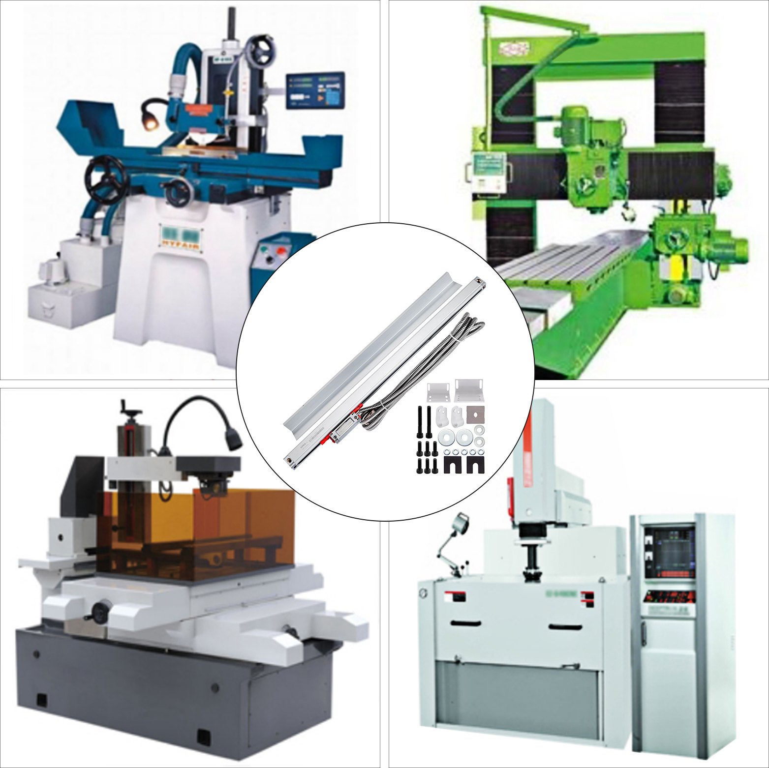 Vevor Scala Lineare Ottica Dro Lettura Lunghezza 470 Mm 5um Fresatrice Tornio