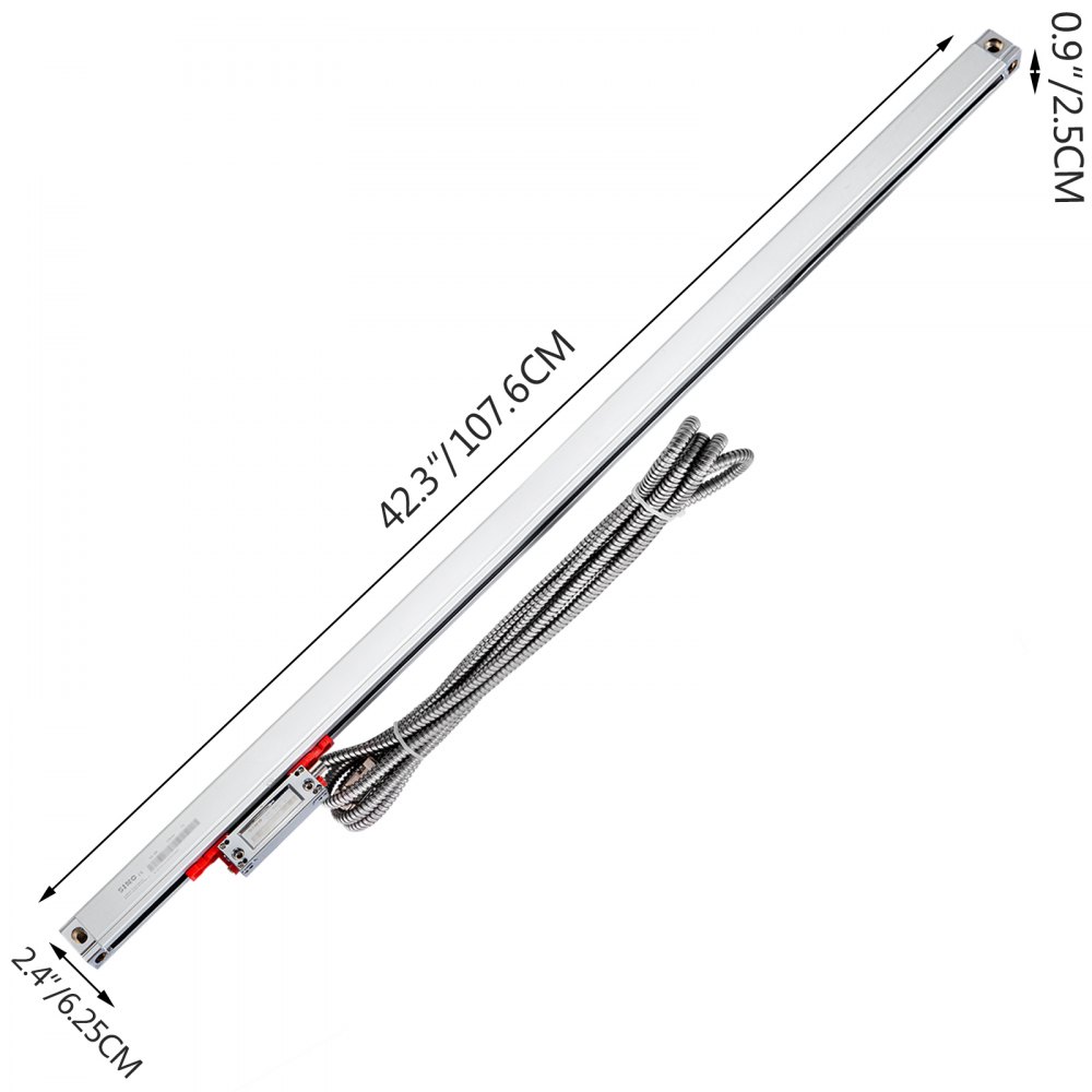 Vevor Scala Lineare Ottica Dro Lettura Lunghezza 970 Mm 5um Fresatrice Tornio