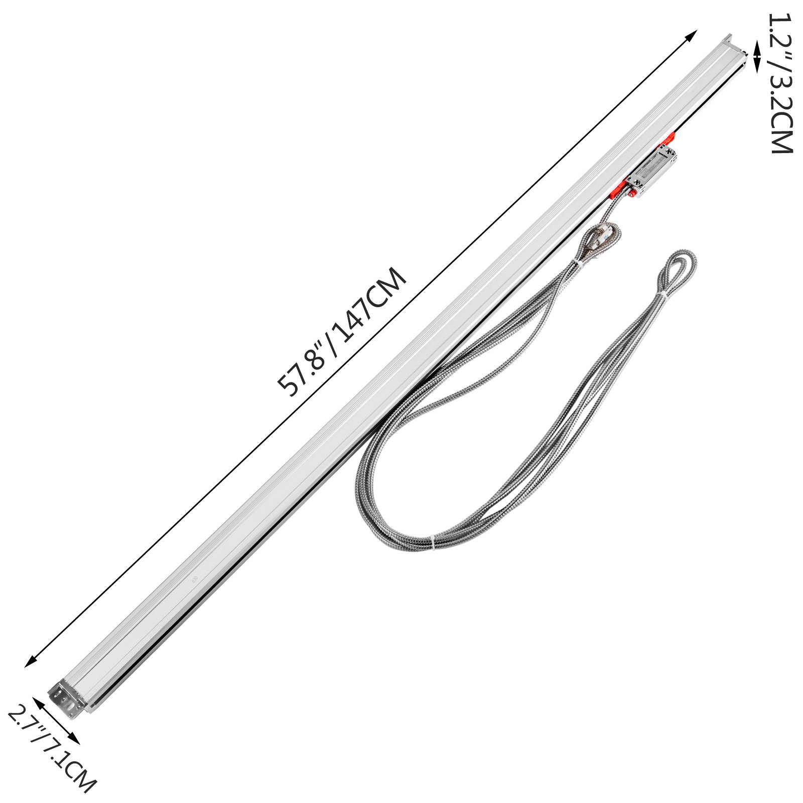 Vevor Scala Lineare Ottica Dro Lettura Lunghezza 1300 Mm 5um Fresatrice Tornio