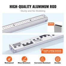 VEVOR Asta di Misurazione 3 m Asta Misurazione Telescopica Metrica in Alluminio