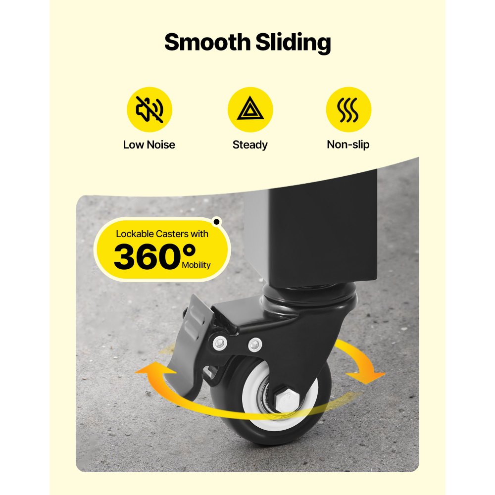 VEVOR Cancello di Sicurezza Pieghevole Singolo 1700 x 1310 mm Cancello a Forbice Bloccabile in Acciaio per Esterni, con Ruote Girevoli a 360° per Sicurezza di Ingressi, Garage, Magazzini e Piscine