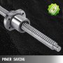 Ball Screw SFU1605-1200mm with BK/BF12 & 6.35*10mm Couplers Ballscrew for CNC