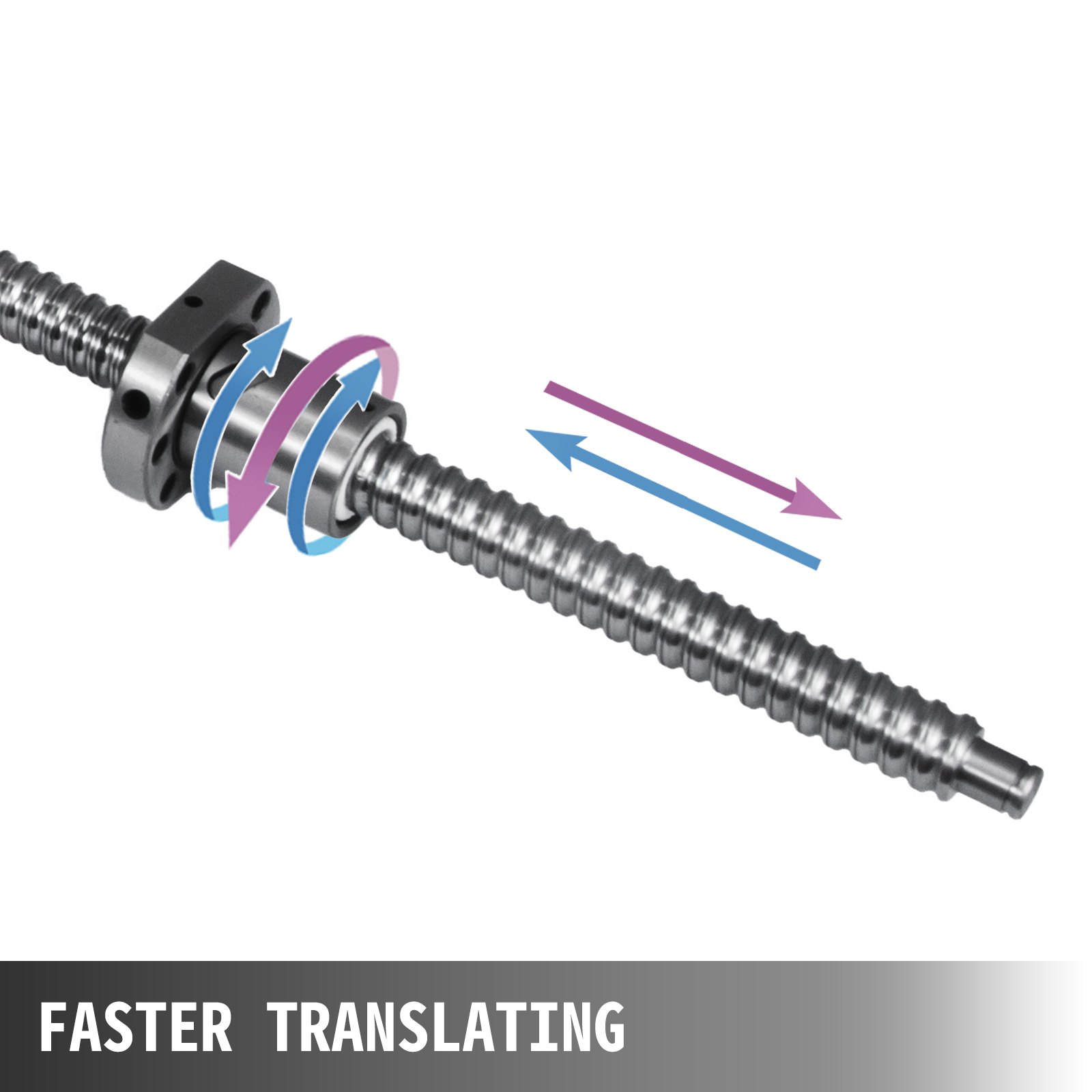 Ball Screw SFU1605-1200mm with BK/BF12 & 6.35*10mm Couplers Ballscrew for CNC