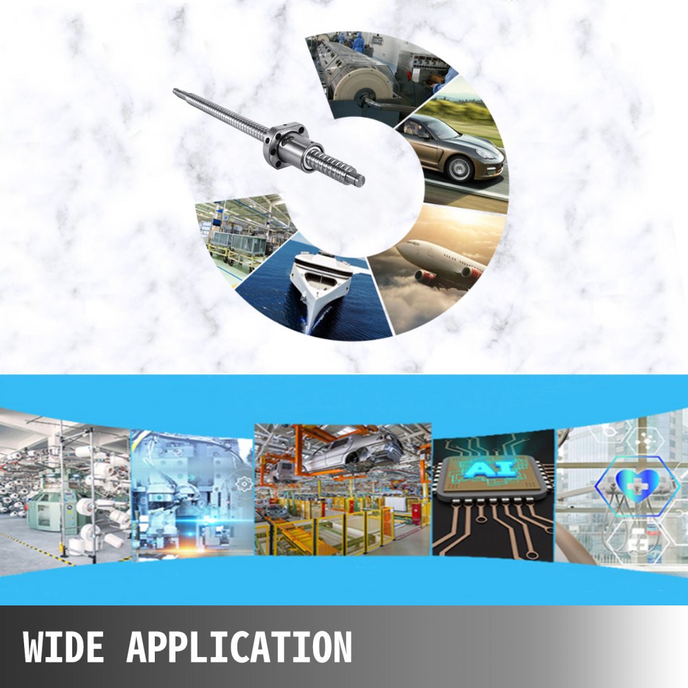 Ballscrew Palla Vite A Sfere Rm1605-350mm-c7 Con Bkbf12 Supporto Cuscinetto Cnc