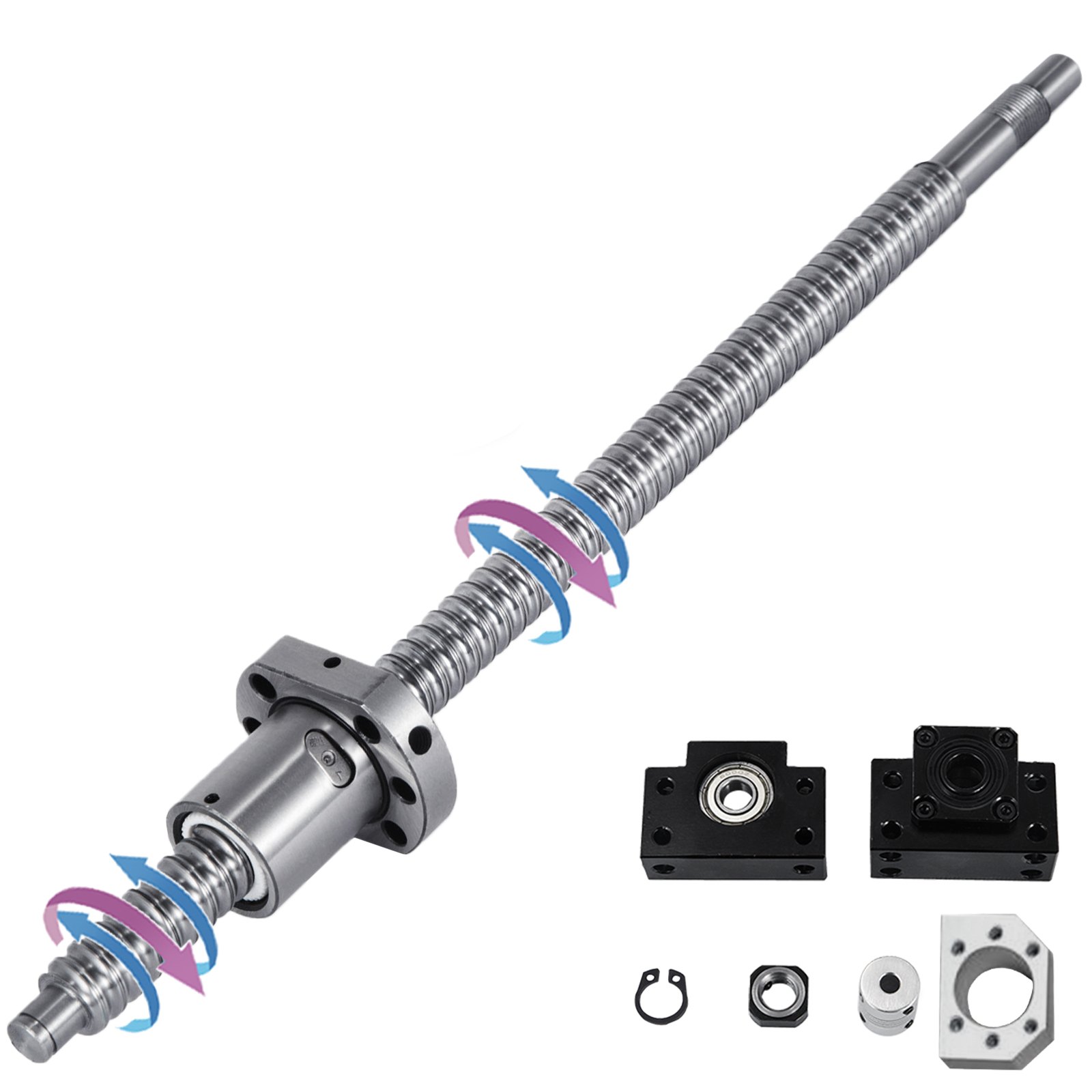 Ballscrew Palla Vite A Sfere Rm1605-350mm-c7 Con Bkbf12 Supporto Cuscinetto Cnc