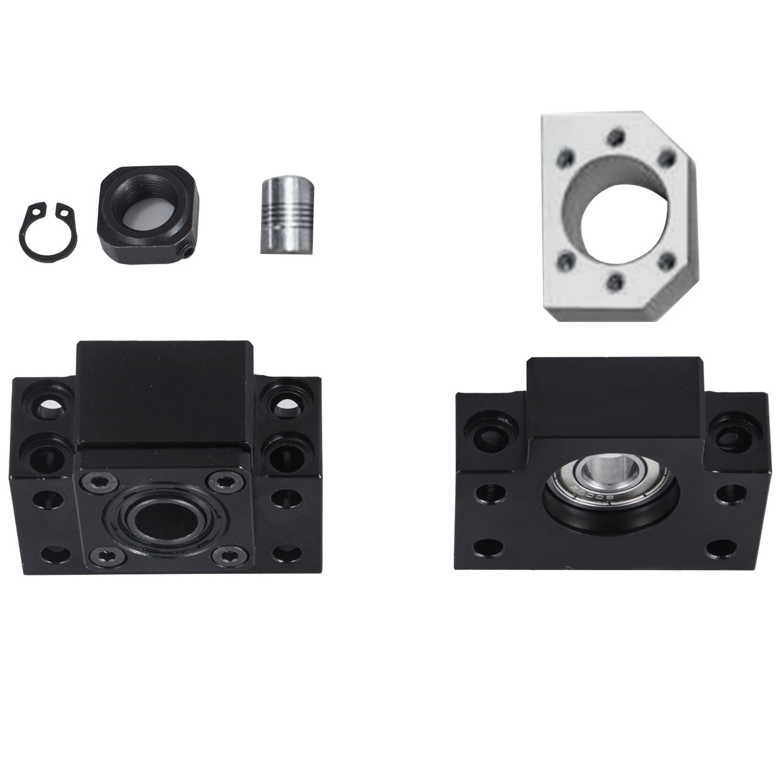 SFU1605 500mm  Vite a ricircolo di sfere Ballscrew kit + BK/BF12 dado a sfera + DSG16H Corpo del dado a vite