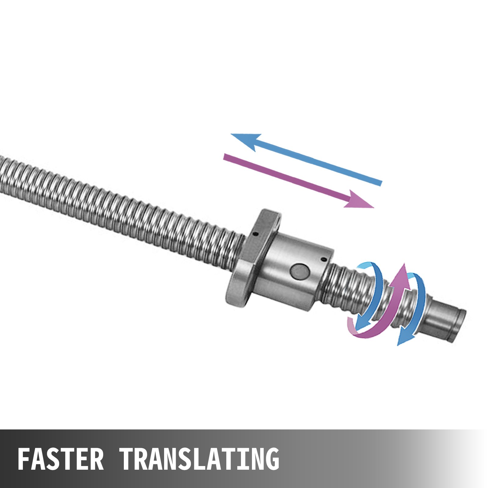 1 Anti Backlash 25mm Ballscrew Rm2505-1800mm-c7+bk/bf20 End Support Bearing Cnc