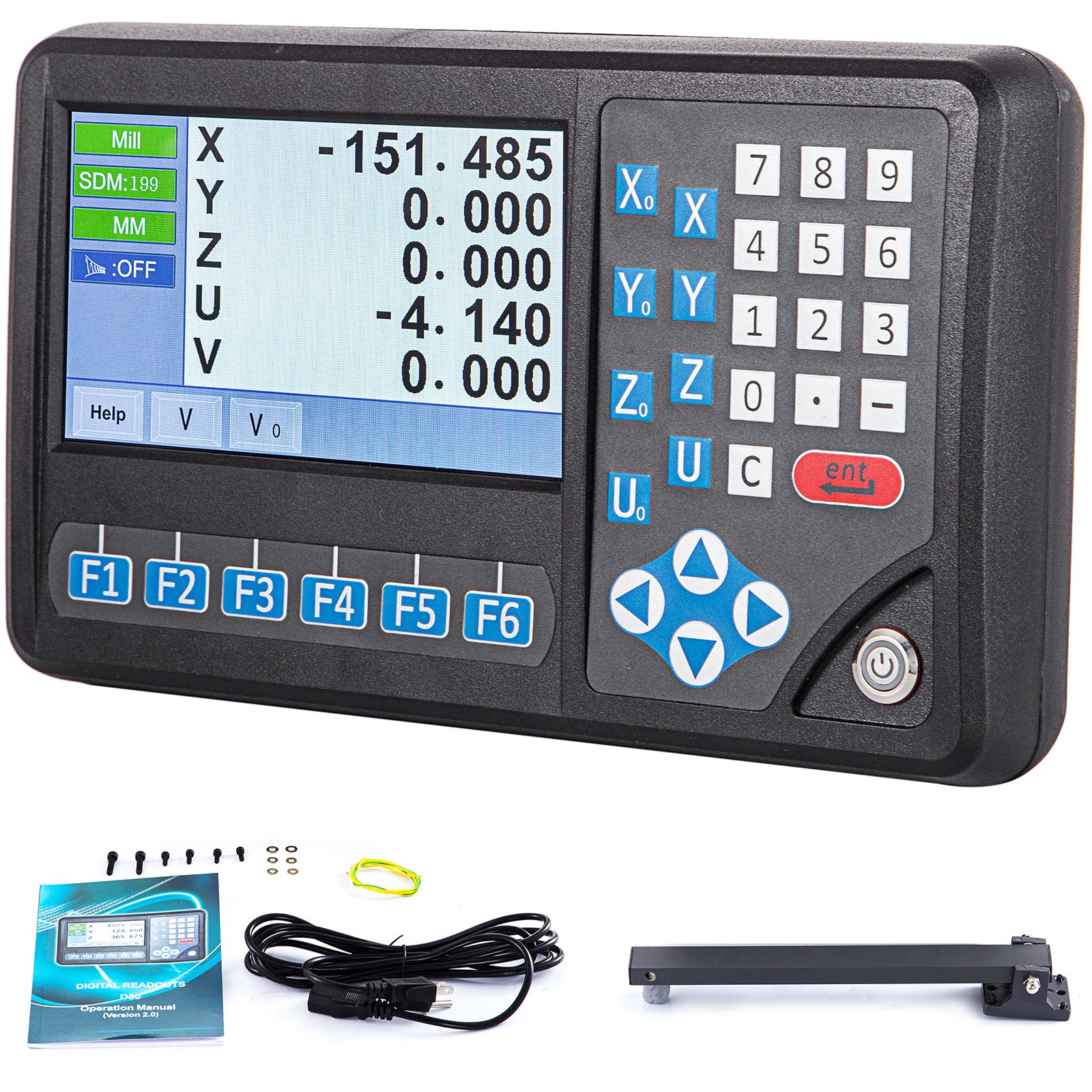 Vevor Lettura Digitale 5 Assi Display Digitale Schermo Lcd Dro Encoder Lineare