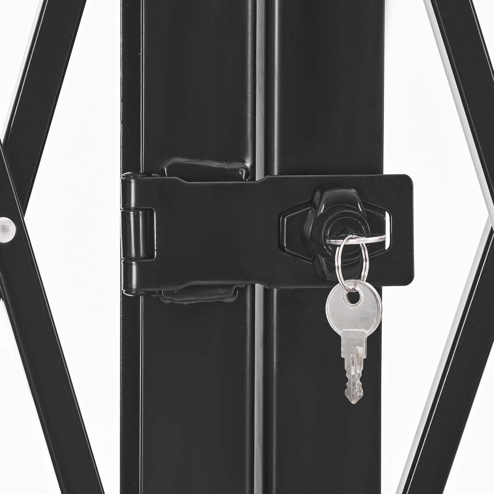 VEVOR Cancello di Sicurezza Pieghevole Doppio 3300 x 1605 mm Cancello a Forbice Bloccabile in Acciaio per Esterni, con Ruote Girevoli a 360° per Sicurezza di Ingressi, Garage, Magazzini e Piscine